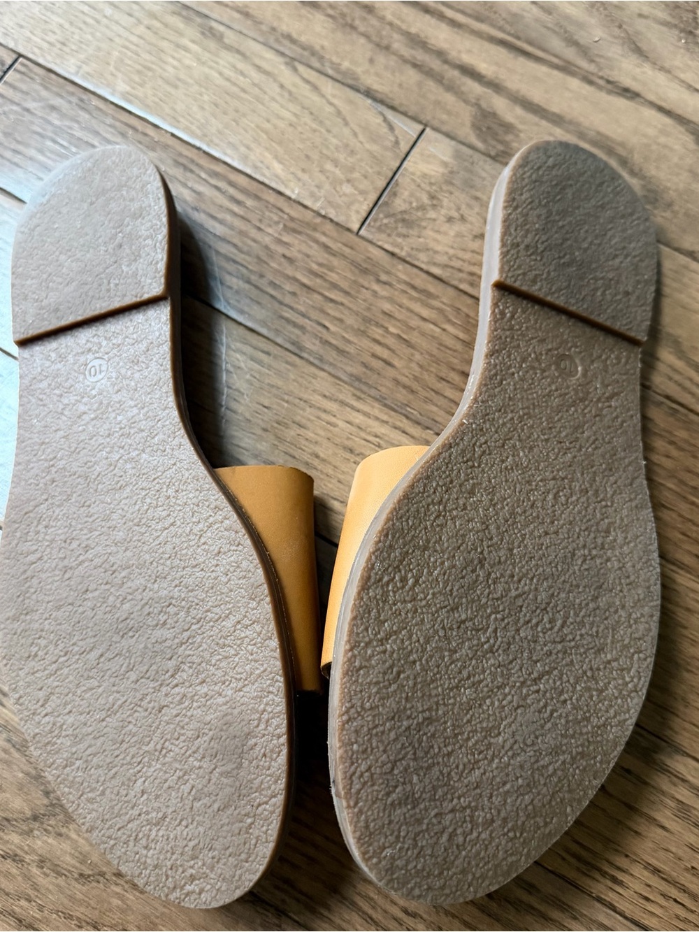 Madewell Boardwalk Post Slide Sandal Desert Camel Leather Size 10 Used - Picture 4 of 4